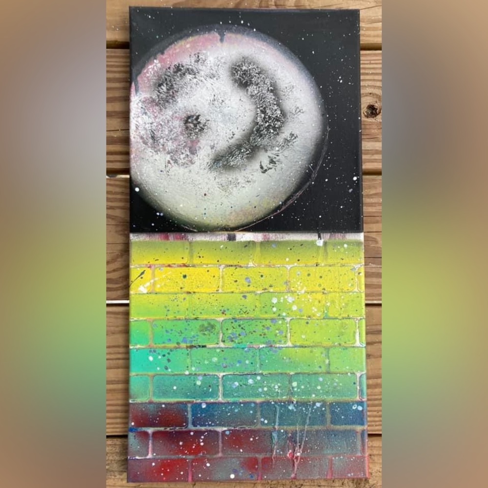 20”X10” Spray Paint Art on canvas